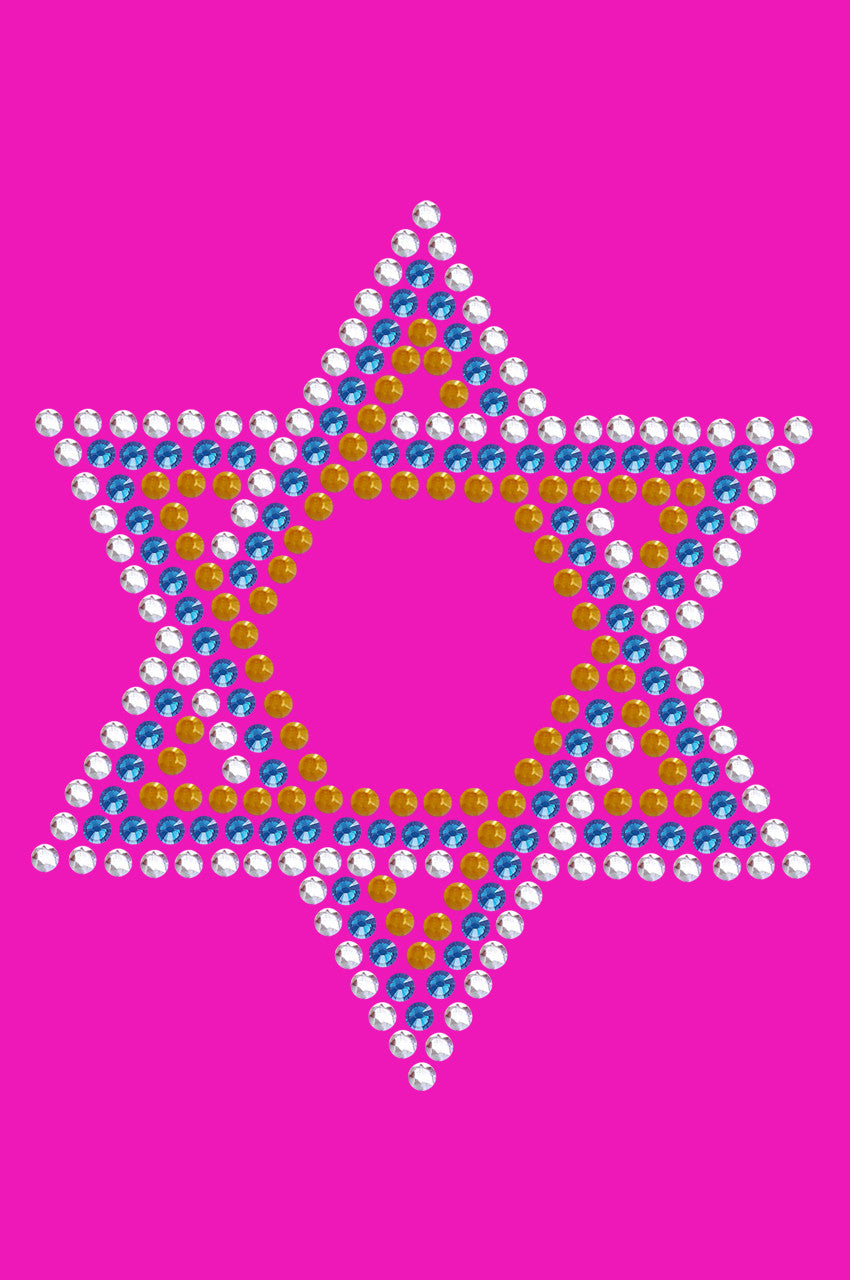 Star of David Blue & Gold (Small)- Bandanna
