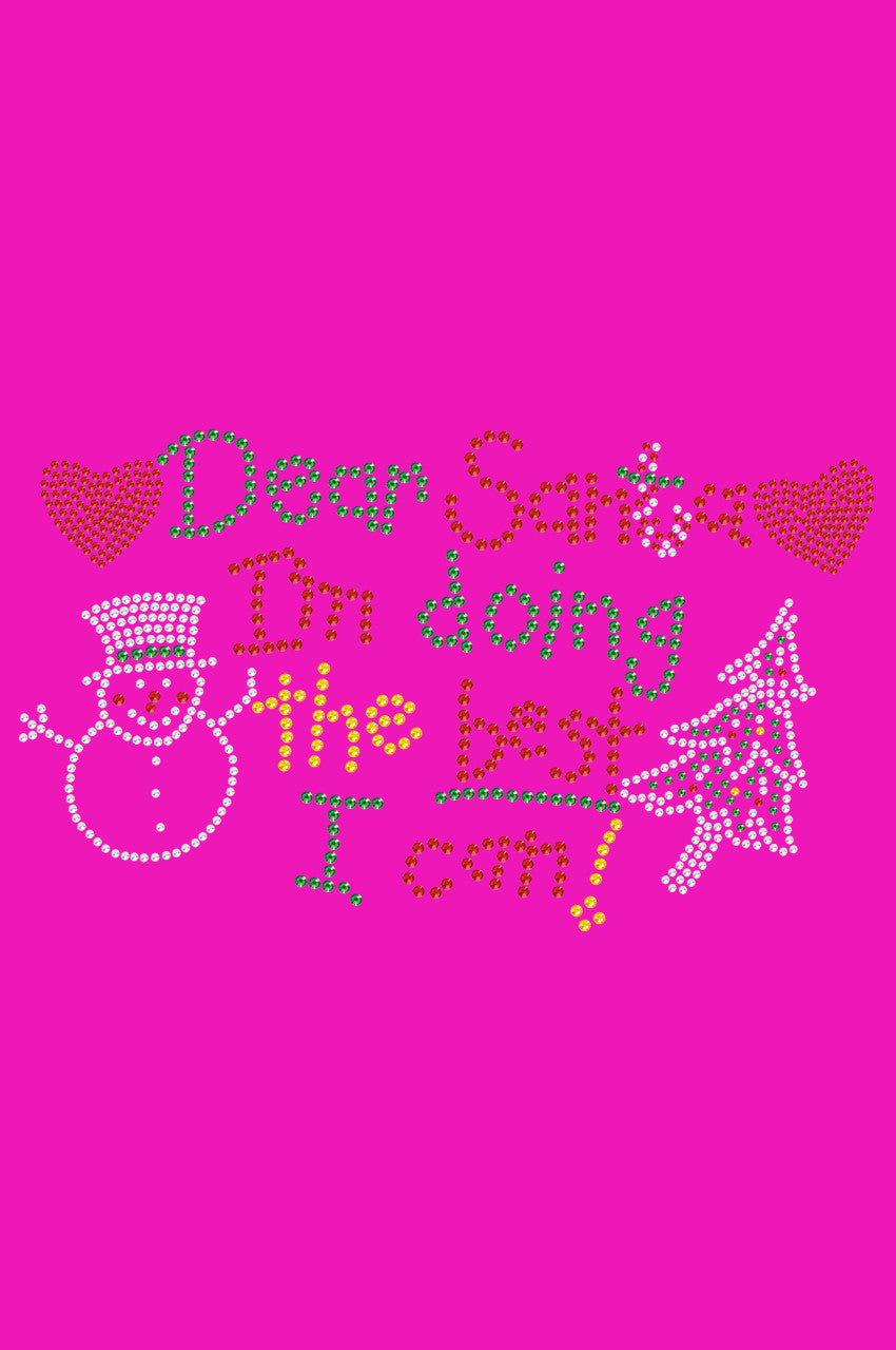 Dear Santa Im Doing the Best I Can - Womens T-shirt