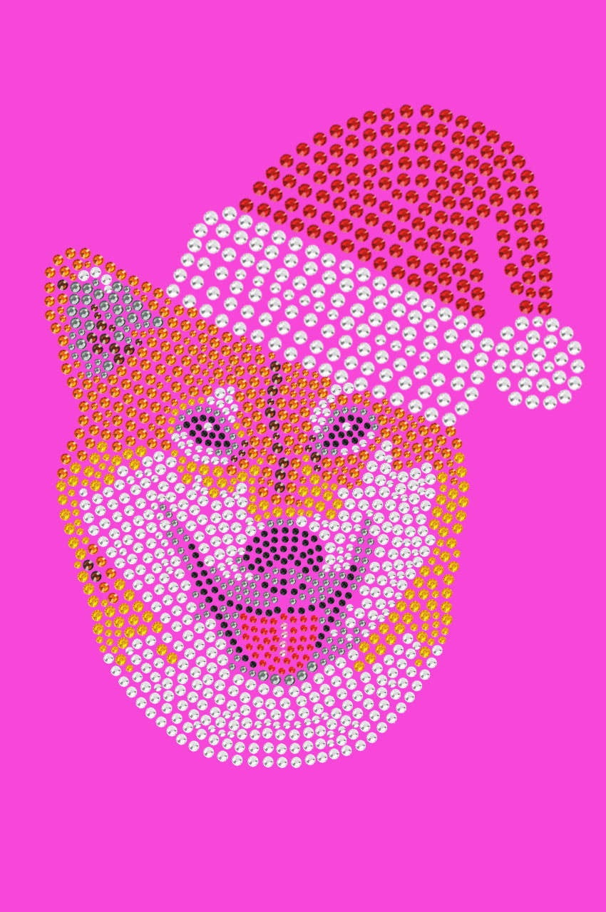 Shiba Inu with Santa Hat - Womens Tee