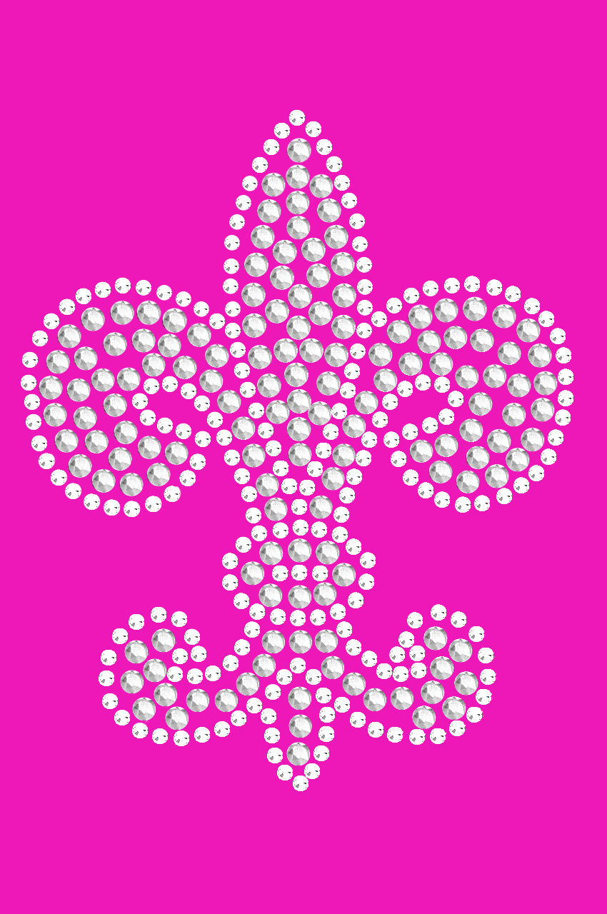 Fleur de Lis (Rhinestone & rhinestuds) - Bandanna