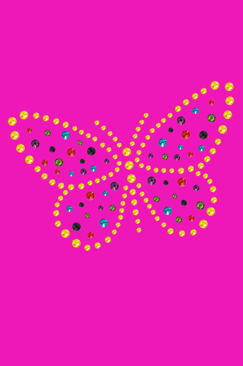 Yellow Dotted Butterfly - Womens T-shirt