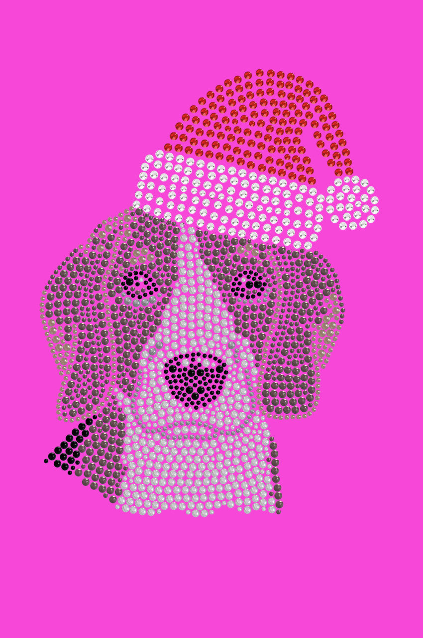Beagle with Santa Hat - Womens Tee