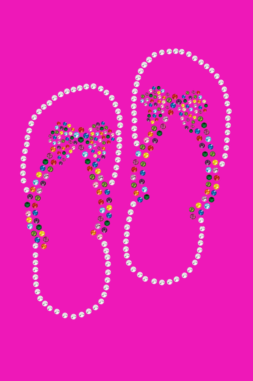 Flip Flops with Bow - Dog Tank - Womens T-shirt