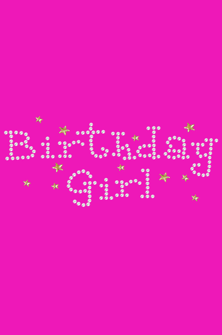 Birthday Girl with Stars - Womens T-shirt