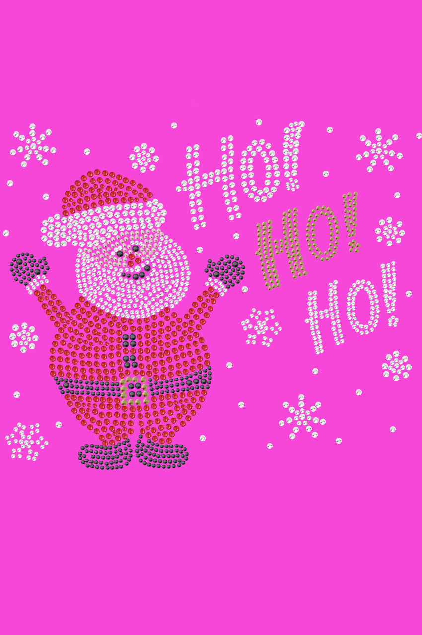 Ho Ho Santa with Snowflakes - Womens Tee