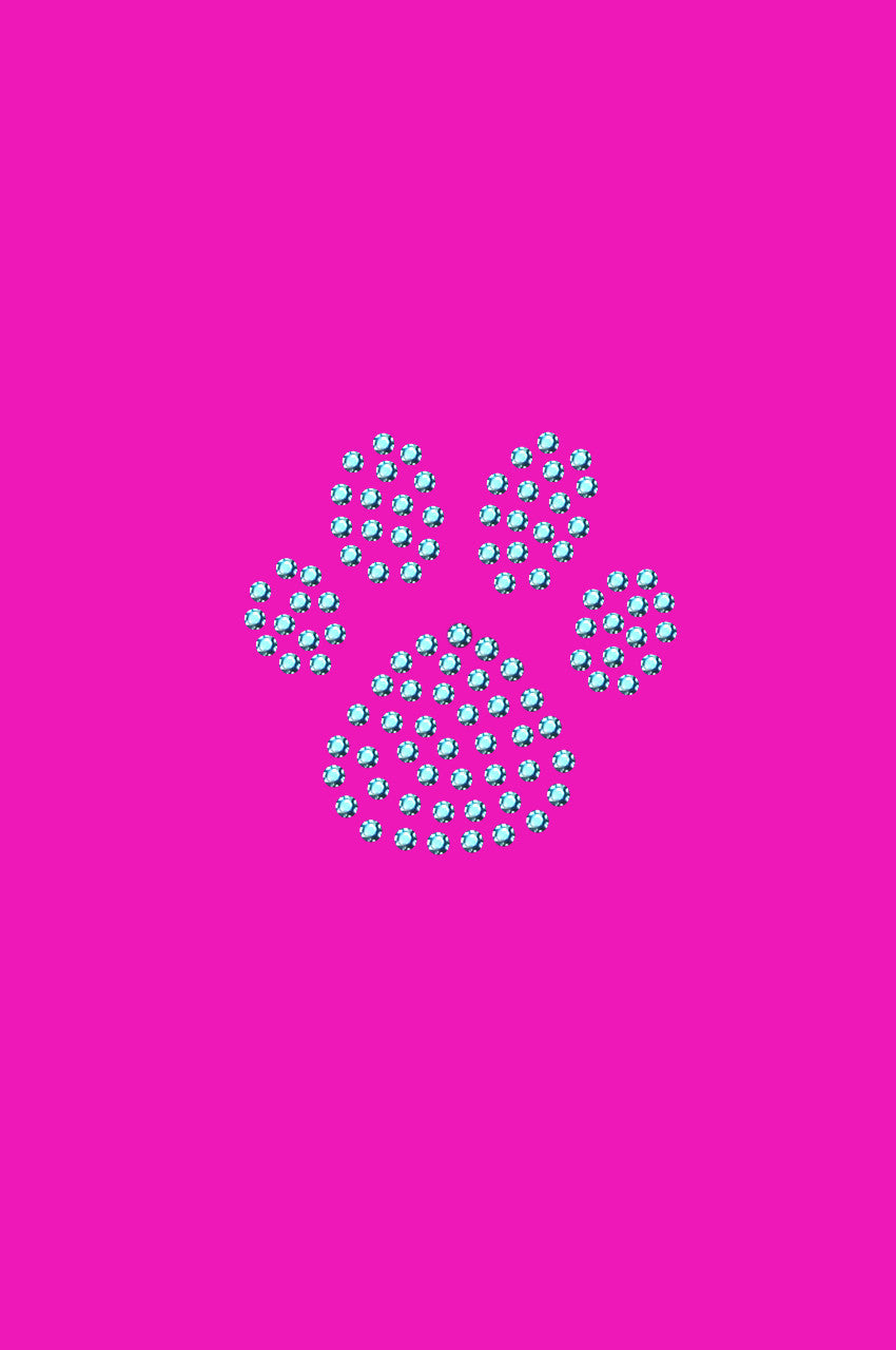 Paw (Blue Rhinestuds) bandana