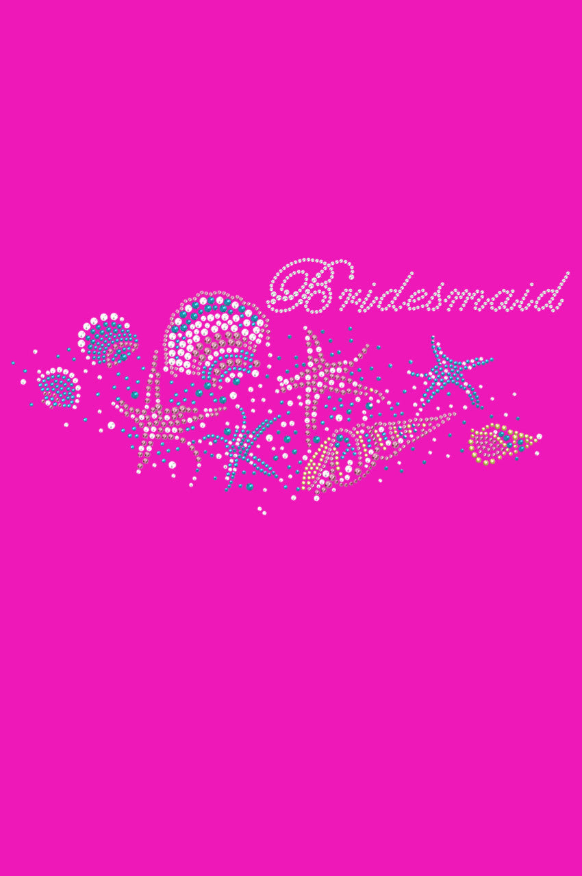 Bridesmaid with Seashells- Womens T-shirt