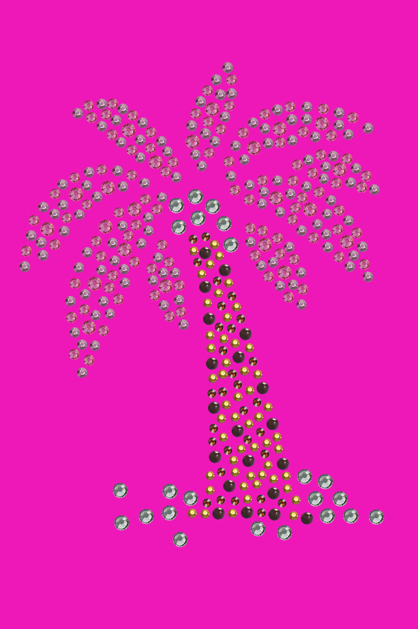 Palm Tree (Pink) - Womens T-shirt