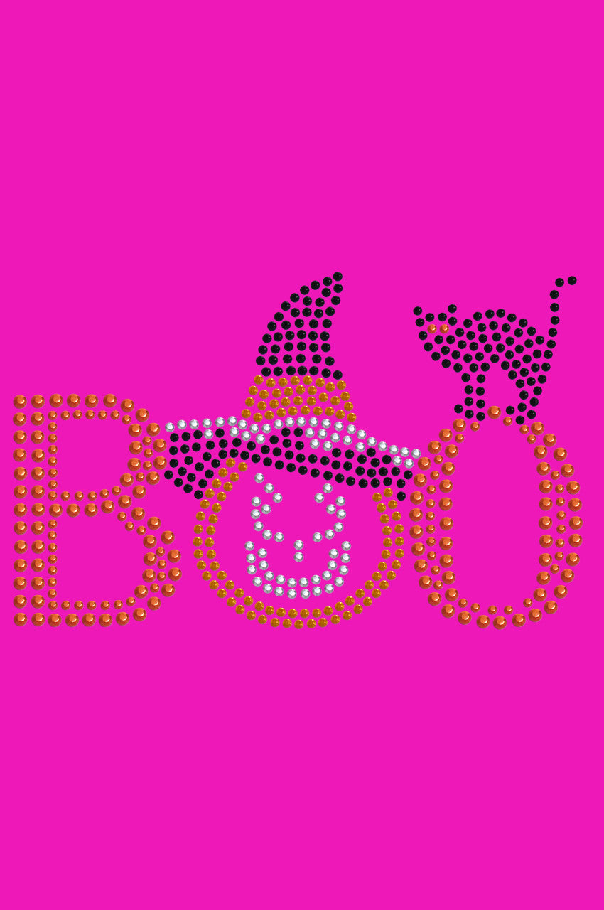 Boo - Hat and Cat - Womens T-shirt