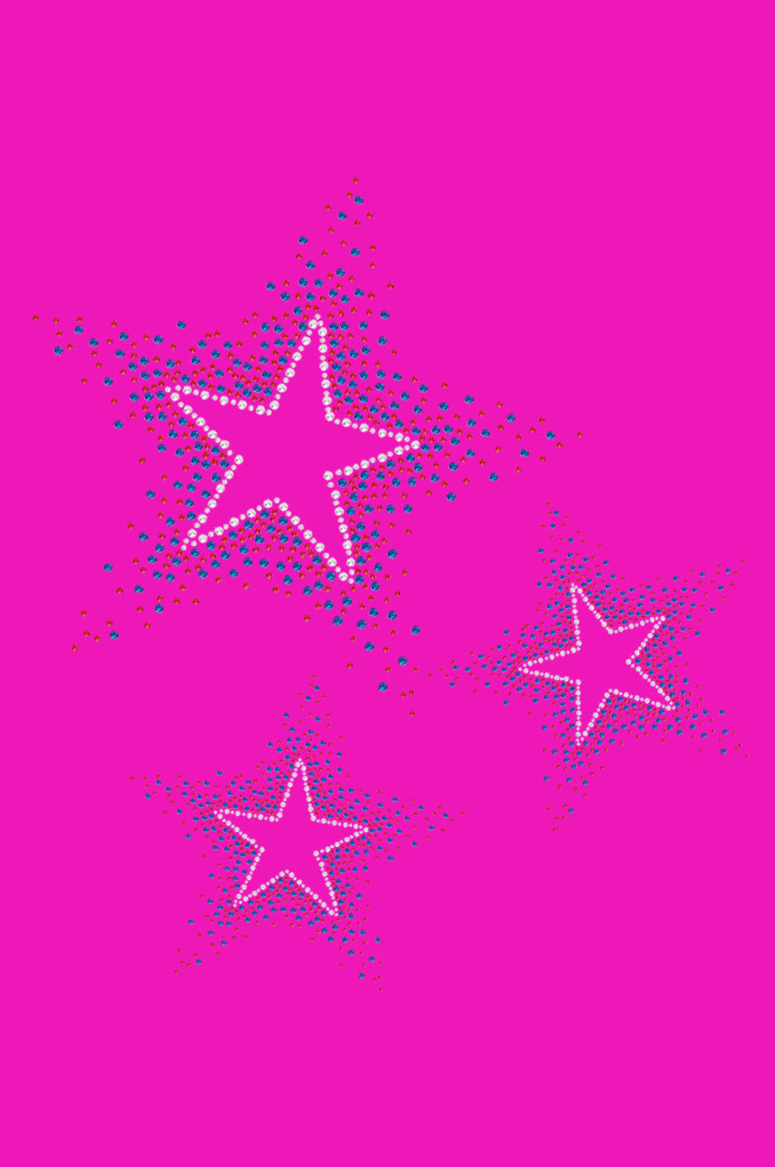 Three Stars (Red & Blue) - Womens T-shirt