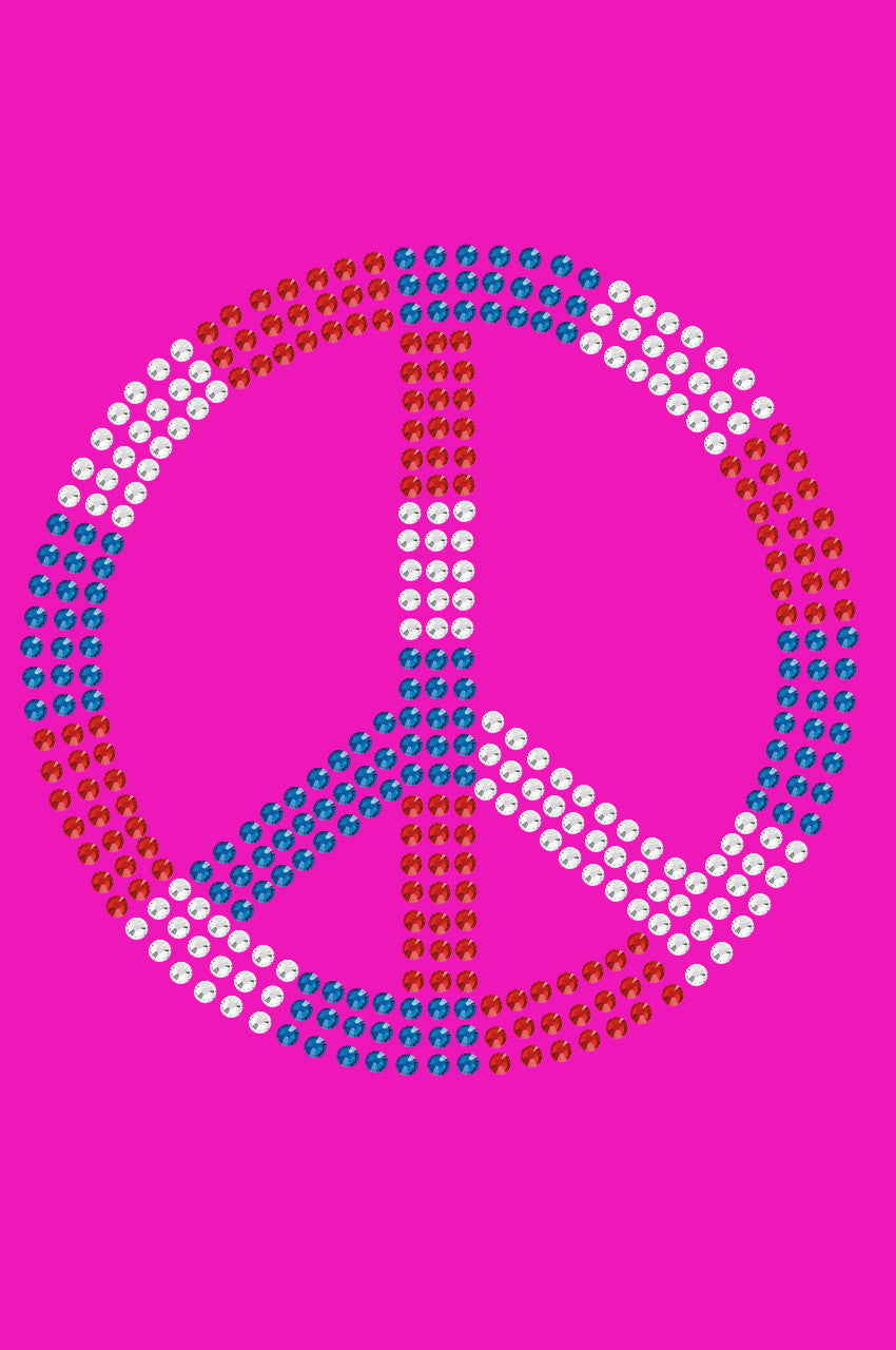 Peace Sign (Red, White, & Blue) - Womens T-shirt