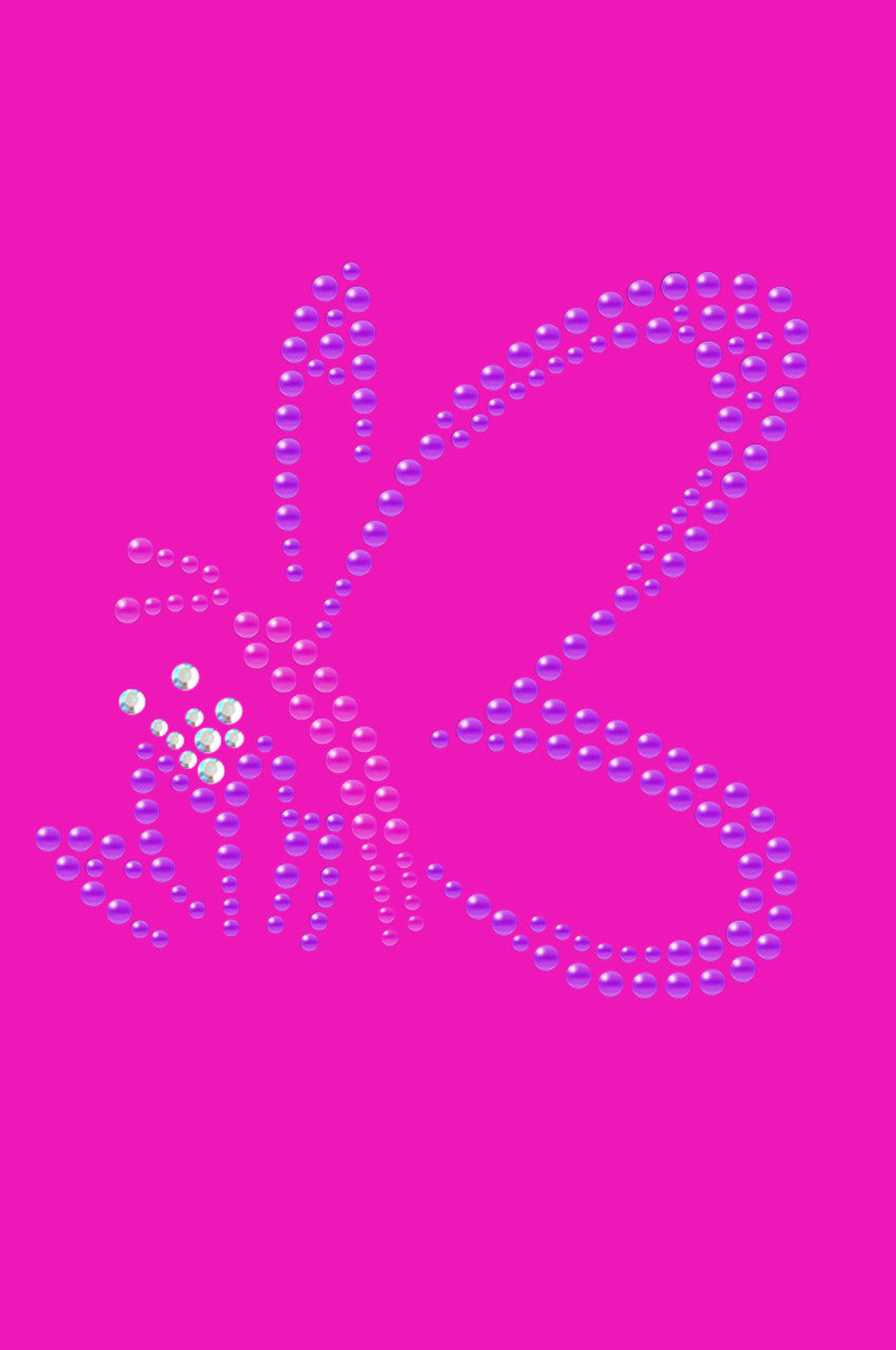 Pink & Purple Nailhead Butterfly - Womens T-shirt