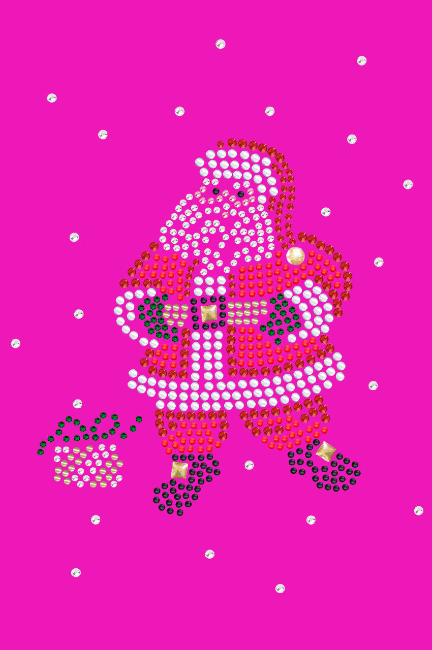 Santa with Snowflakes - Womens T-shirt