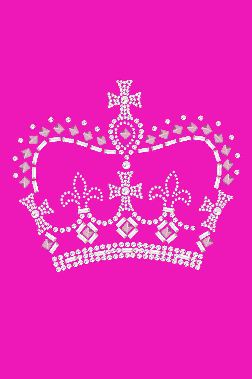 Crown 15 ( Pink, Silver & Clear) - Womens T-shirt