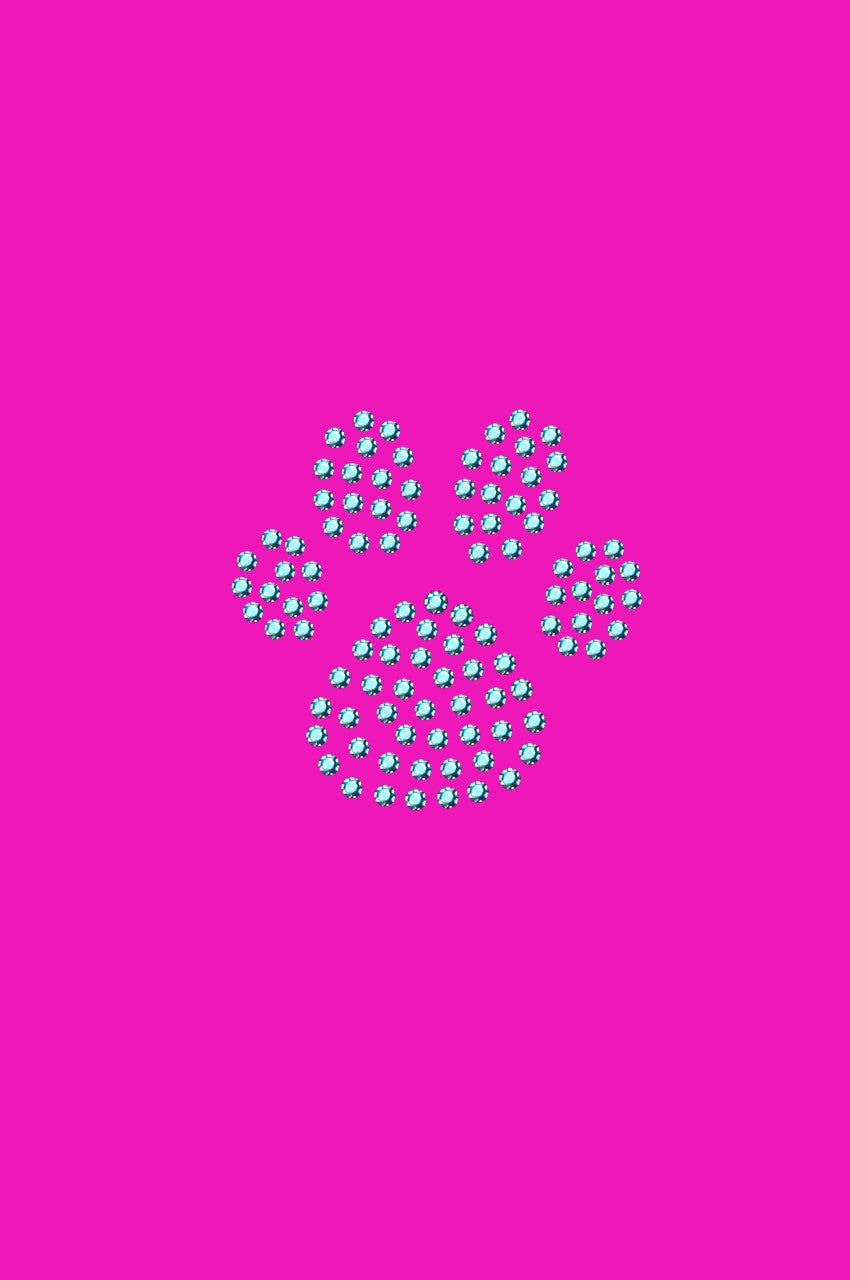 Paw (Blue Rhinestuds) - Women's T-shirt