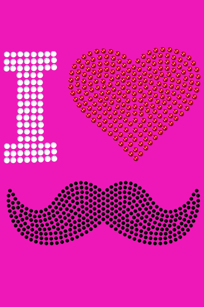 I Love Mustache Bandanna