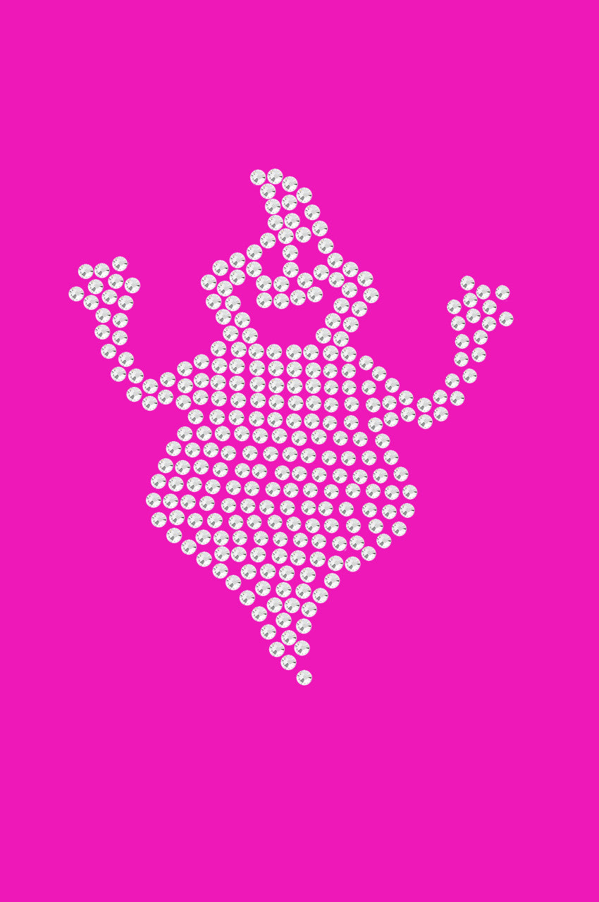 Fat Rhinestone Ghost - Womens T-shirt
