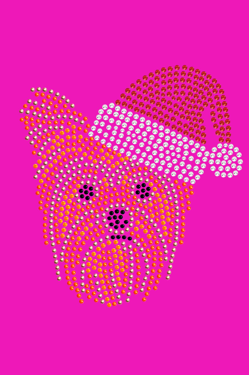 Yorkie Face 2 with Santa Hat - Womens T-shirt