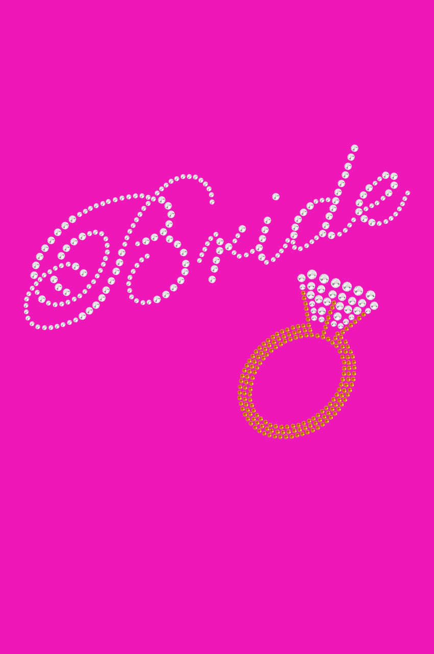 Bride with Diamond Ring- Womens T-shirt