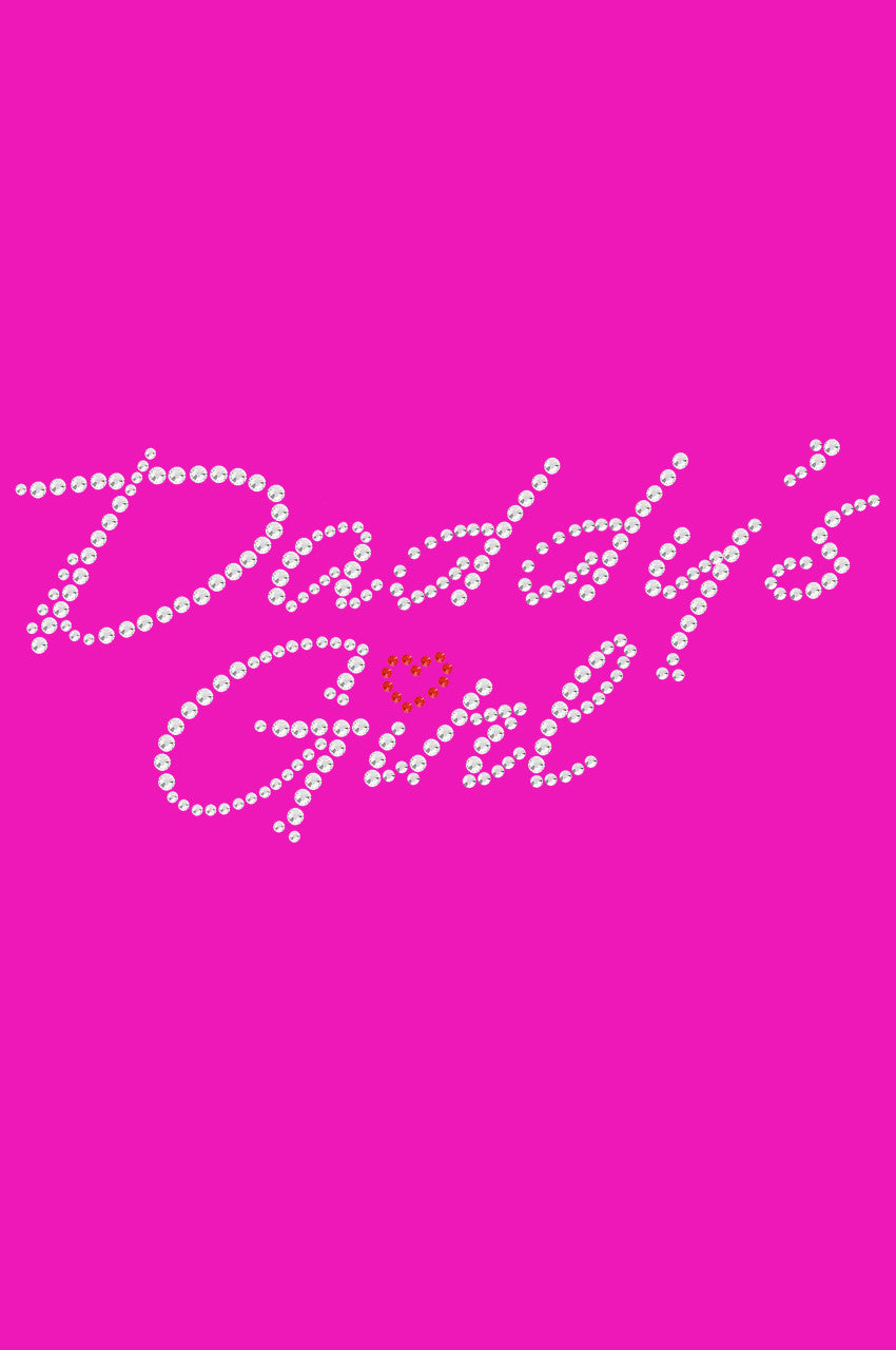 Daddys Girl with Red Heart - Womens T-shirt
