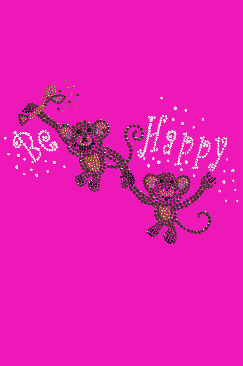 Monkeys - Be Happy - Womens T-shirt