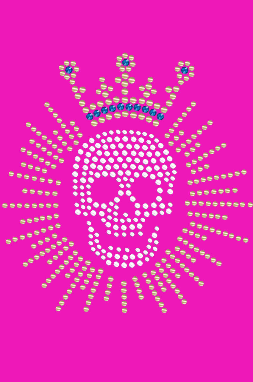Skull with Austrian crystal Crown - Womens T-shirt