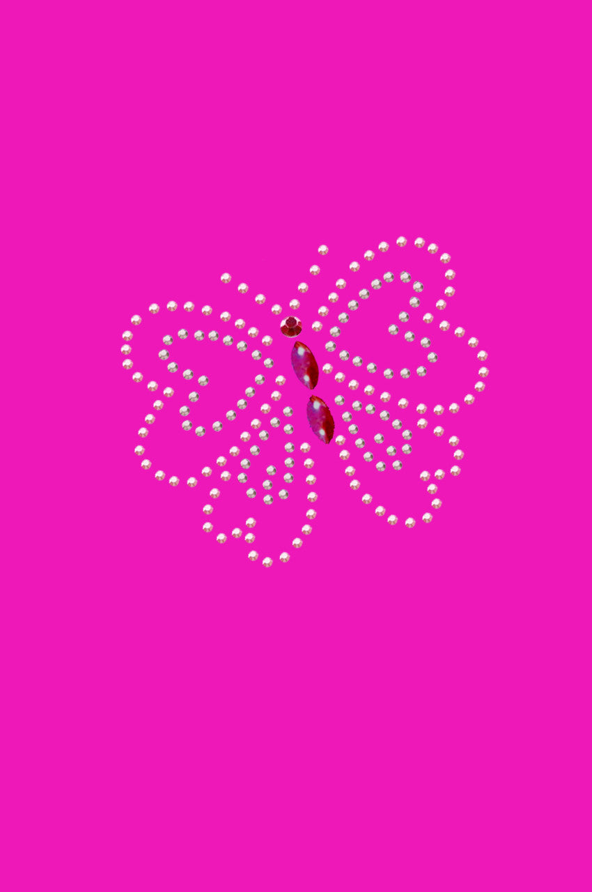 Pink Rhinestud Butterfly - Bandannas