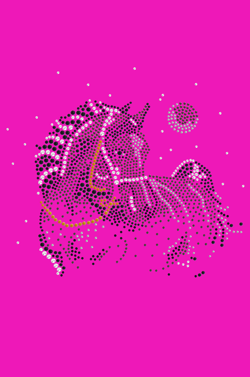 Horse with Stars & Moon - Womens T-shirt