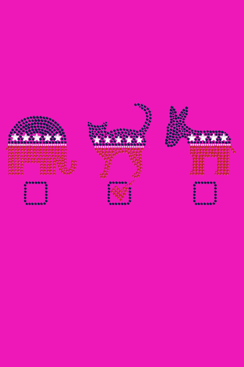 Vote Cat, Elephant, Donkey - Womens T-shirt