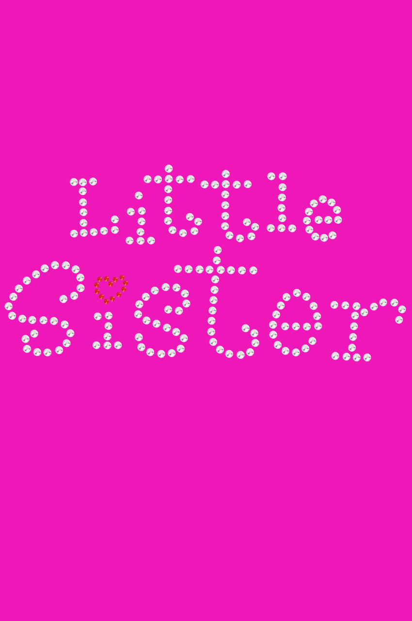 Little Sister with Red Heart - Womens T-shirt