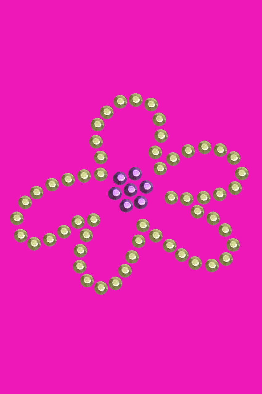 Lime & Purple Flower - Womens T-shirt