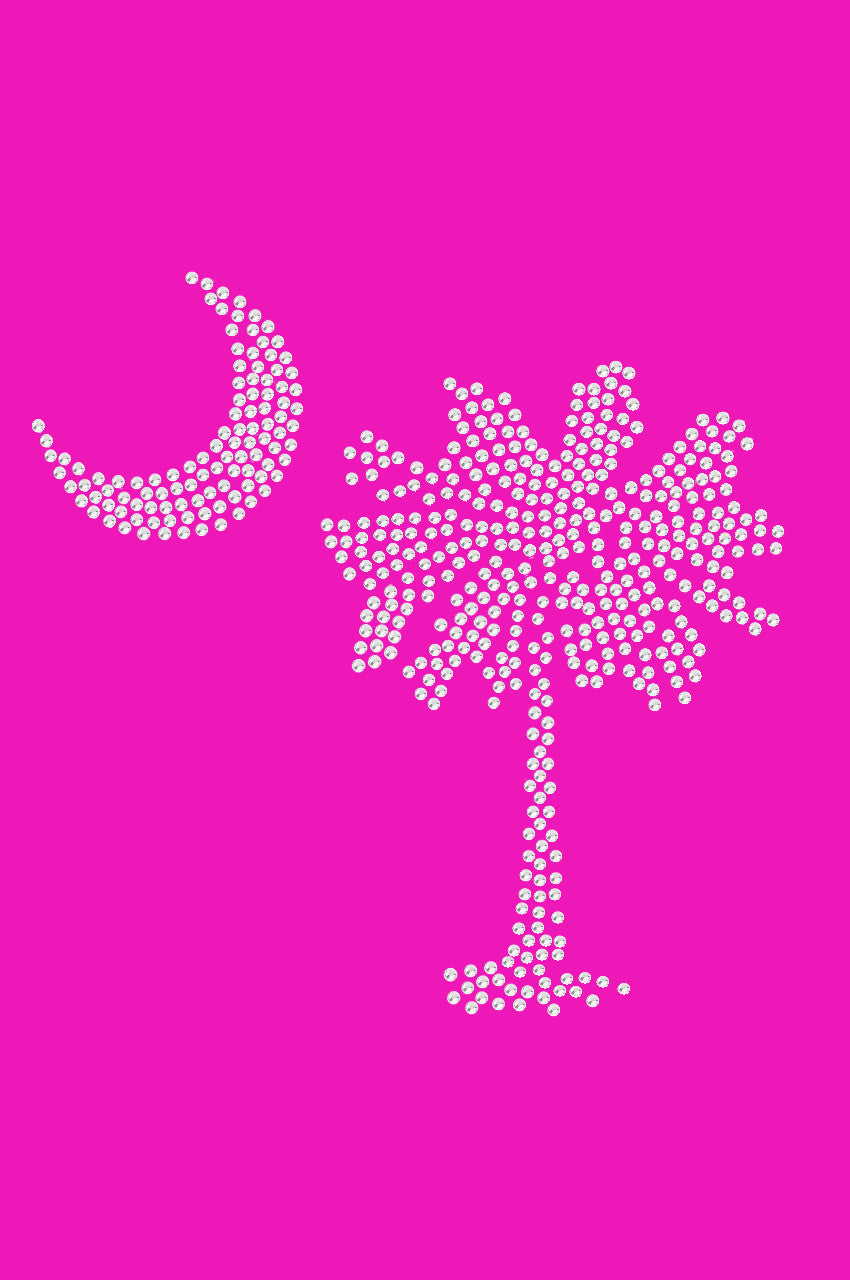 Palmetto Tree & Moon - Womens T-shirt