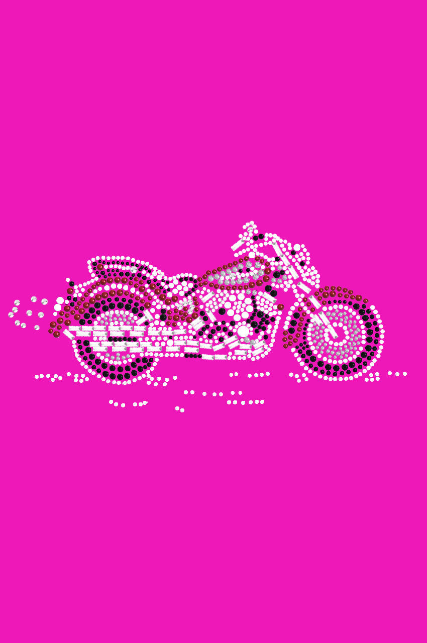 Motorcycle - Large Red & Black - Womens T-shirt