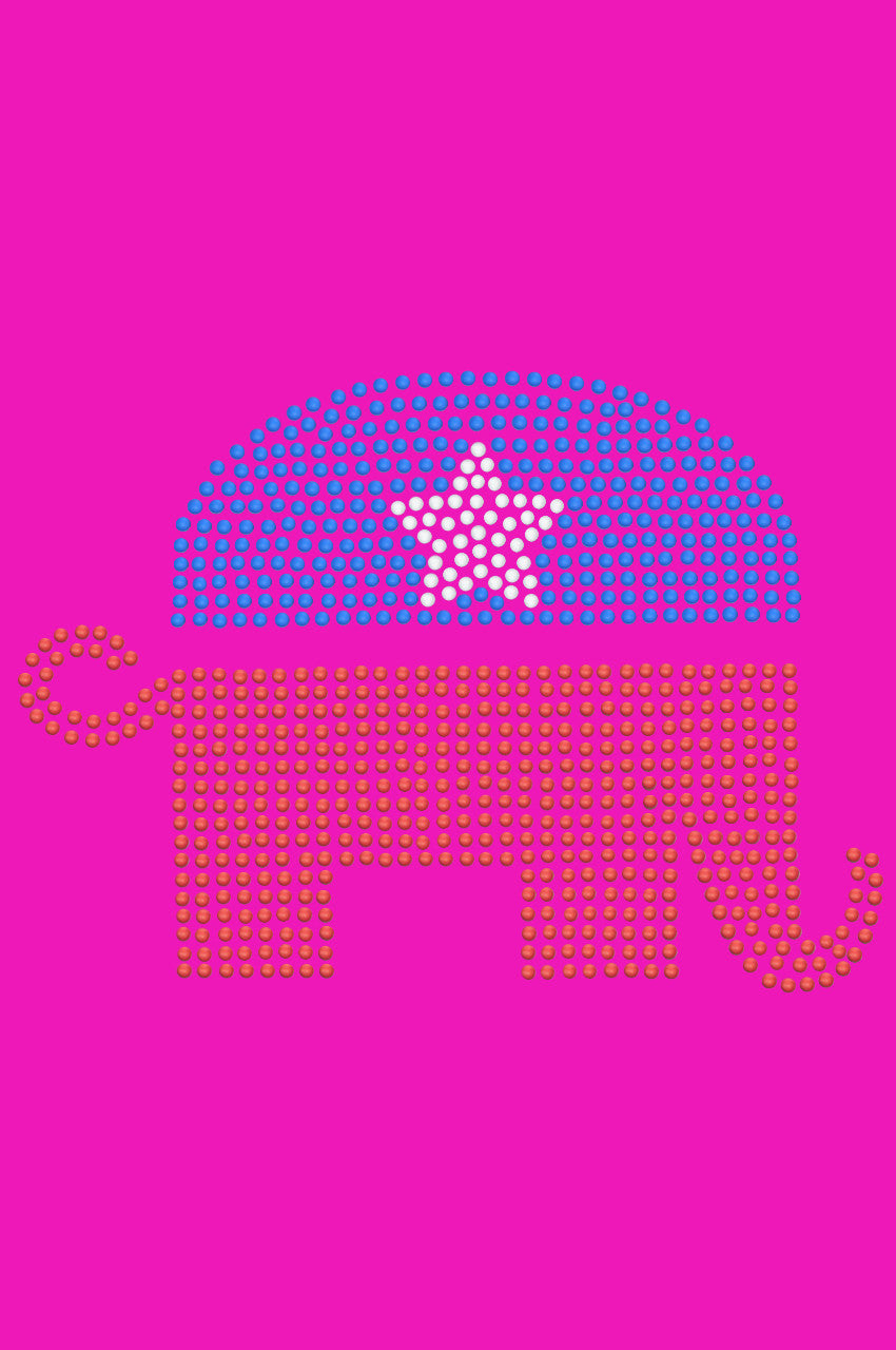 Patriotic Elephant - Womens T-shirt