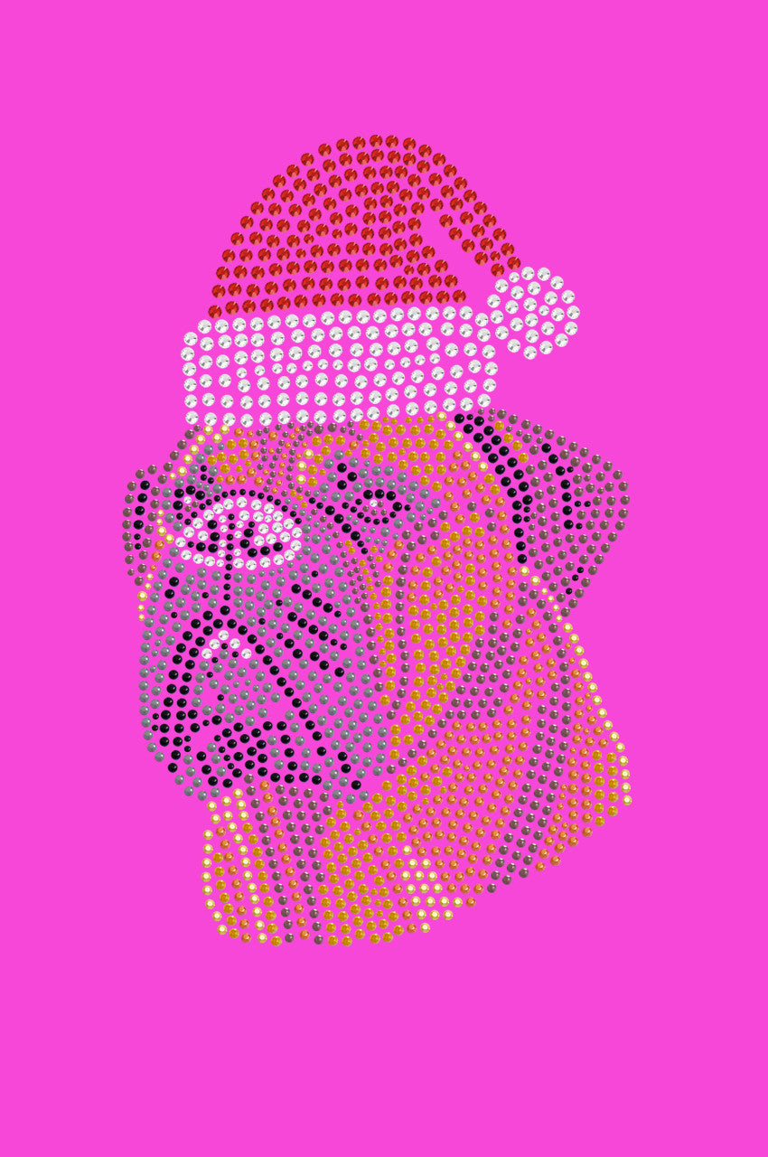 Bullmastiff with Santa Hat - Womens Tee