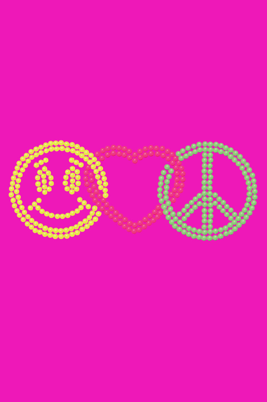 Smiley Face, Love, Peace - Women's T-shirt