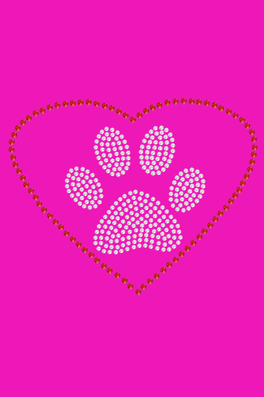 Heart with Paw - Womens T-shirt