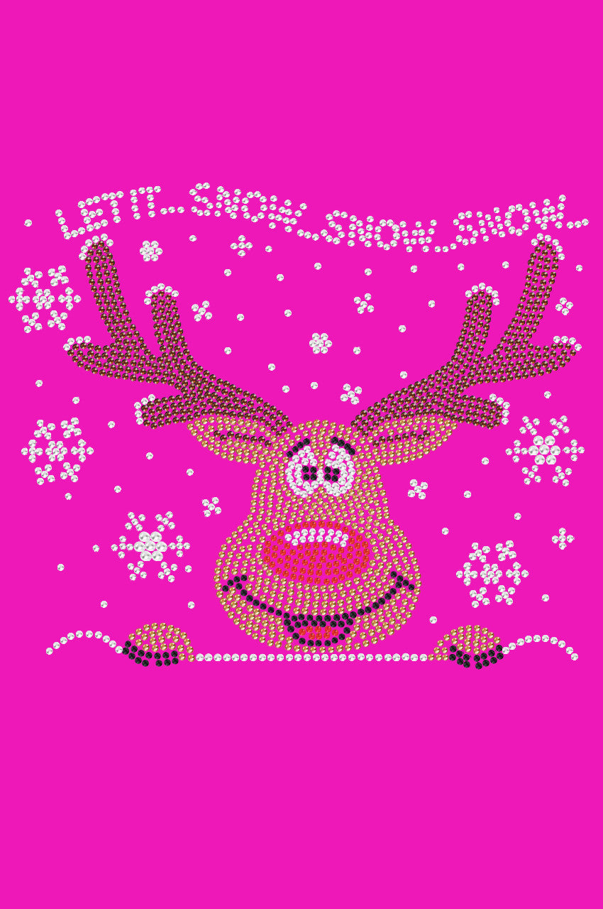 Let it Snow - Red Nose Reindeer - Womens T-shirt