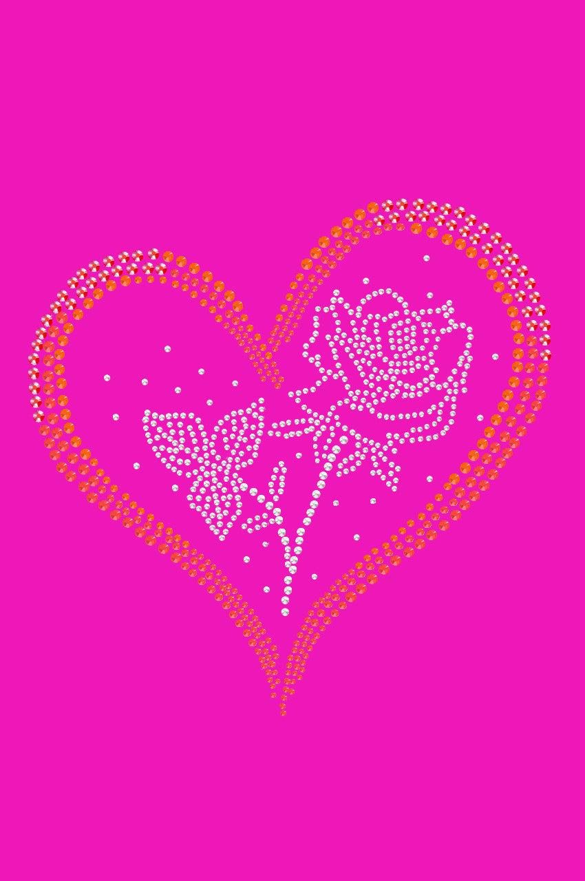Heart with Rose - Womens Tee