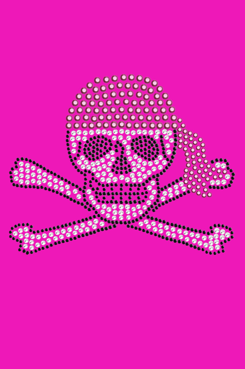 Skull with Pink Bandanna - Women's T-shirt