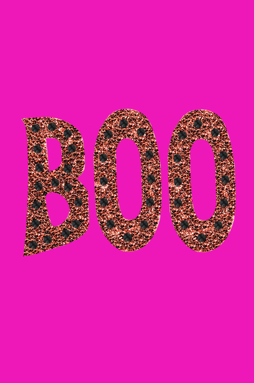 Orange Glitter Boo - Womens T-shirt