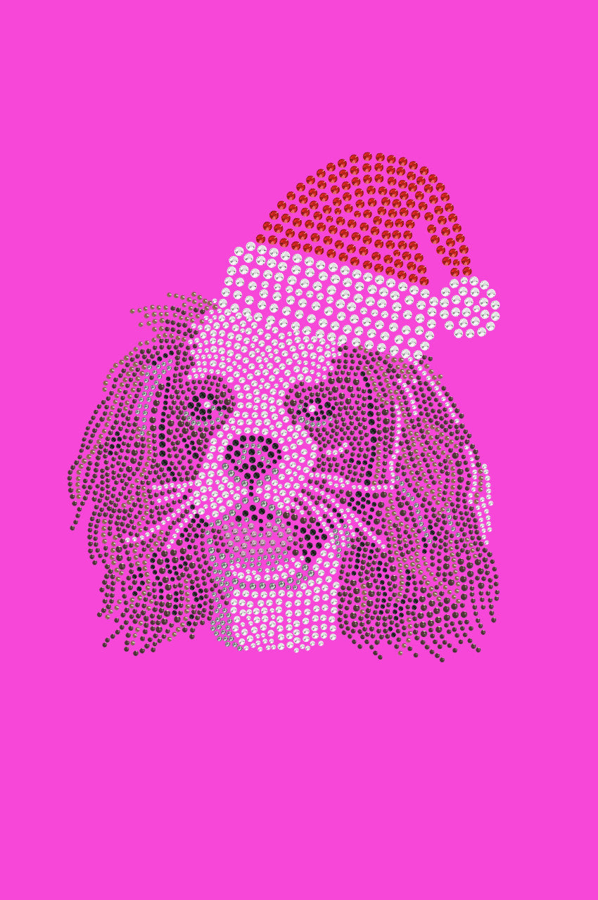 Cavalier King Charles Spaniel with Santa Hat - Womens Tee