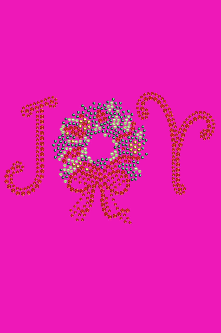 Joy Christmas Wreath - Womens T-shirt
