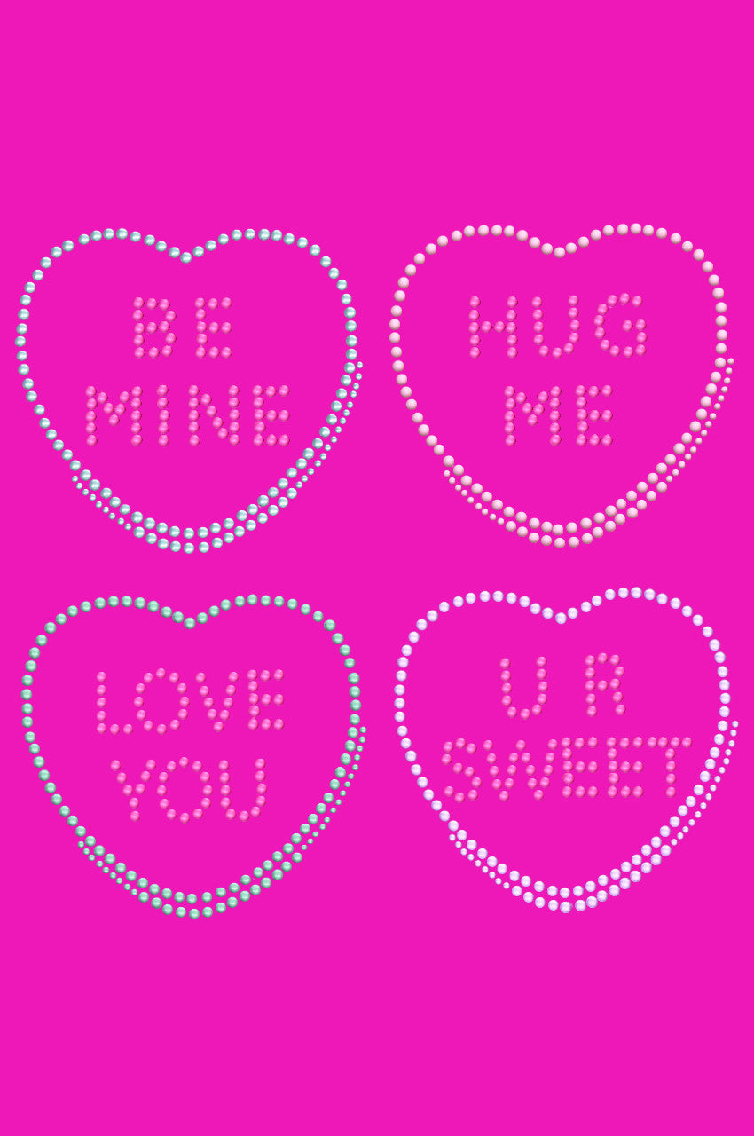 Candy Conversation Hearts - Womens T-shirt