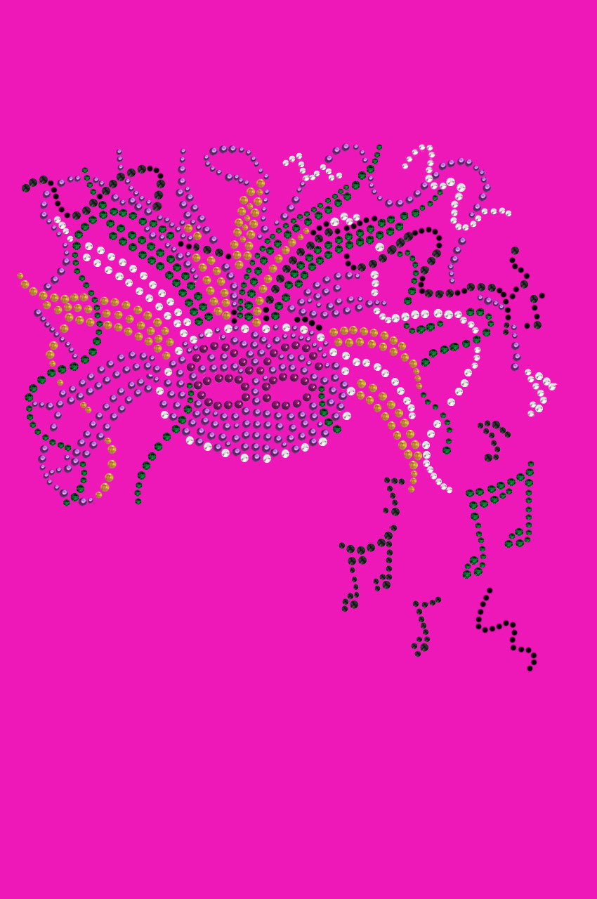 Mask with Music Notes - Womens T-shirt