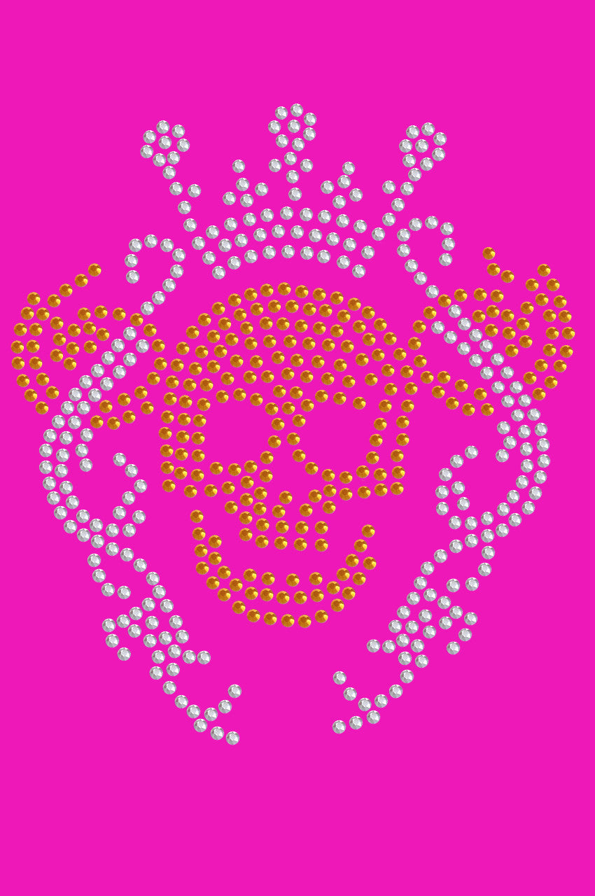 Gold Skull with Crown - Womens T-shirt