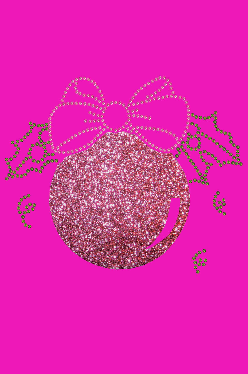 Pink Glitter Ornament - Womens T-shirt
