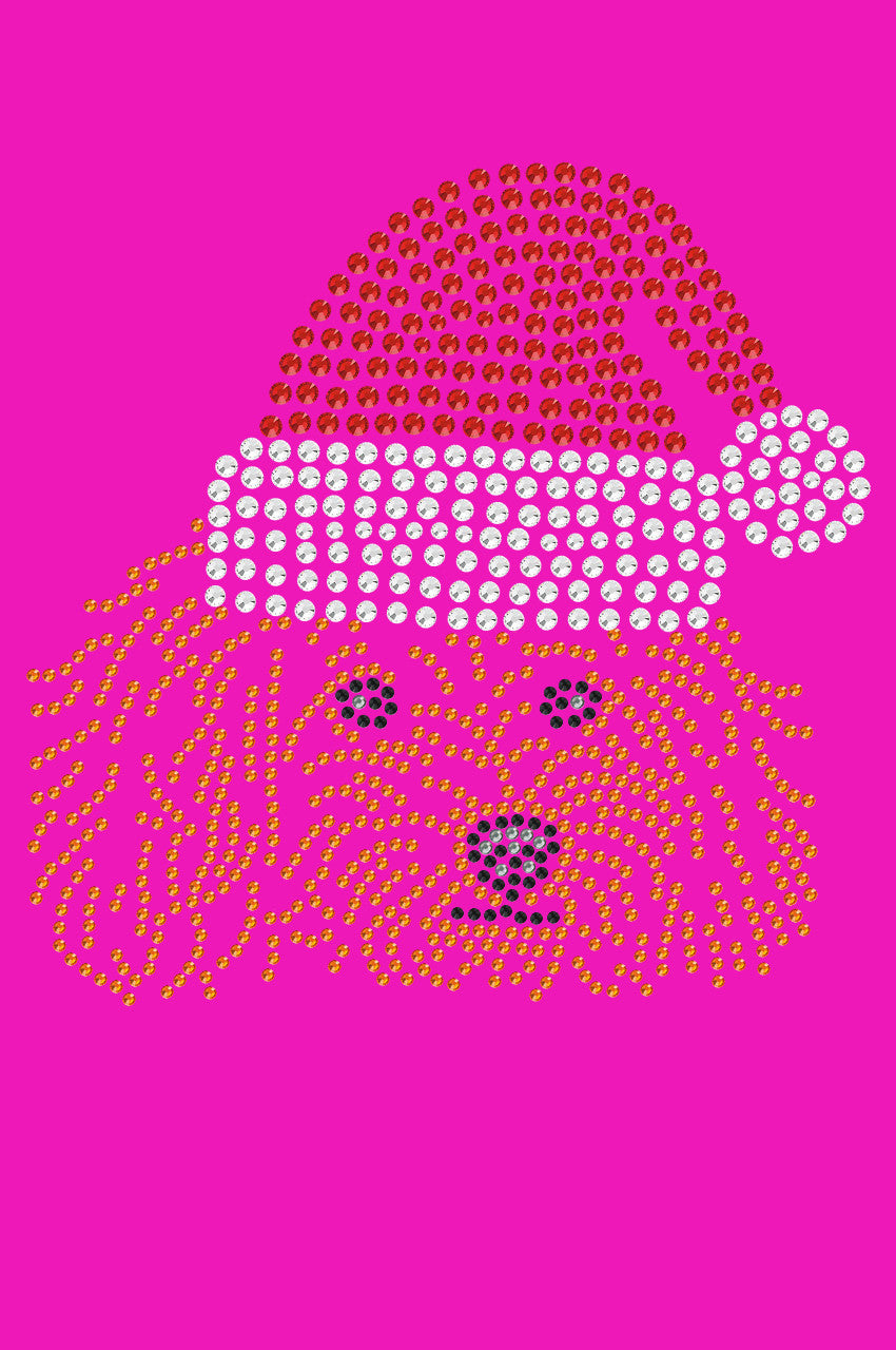 Poodle (Teddy) with Santa Hat - Women's T-shirt