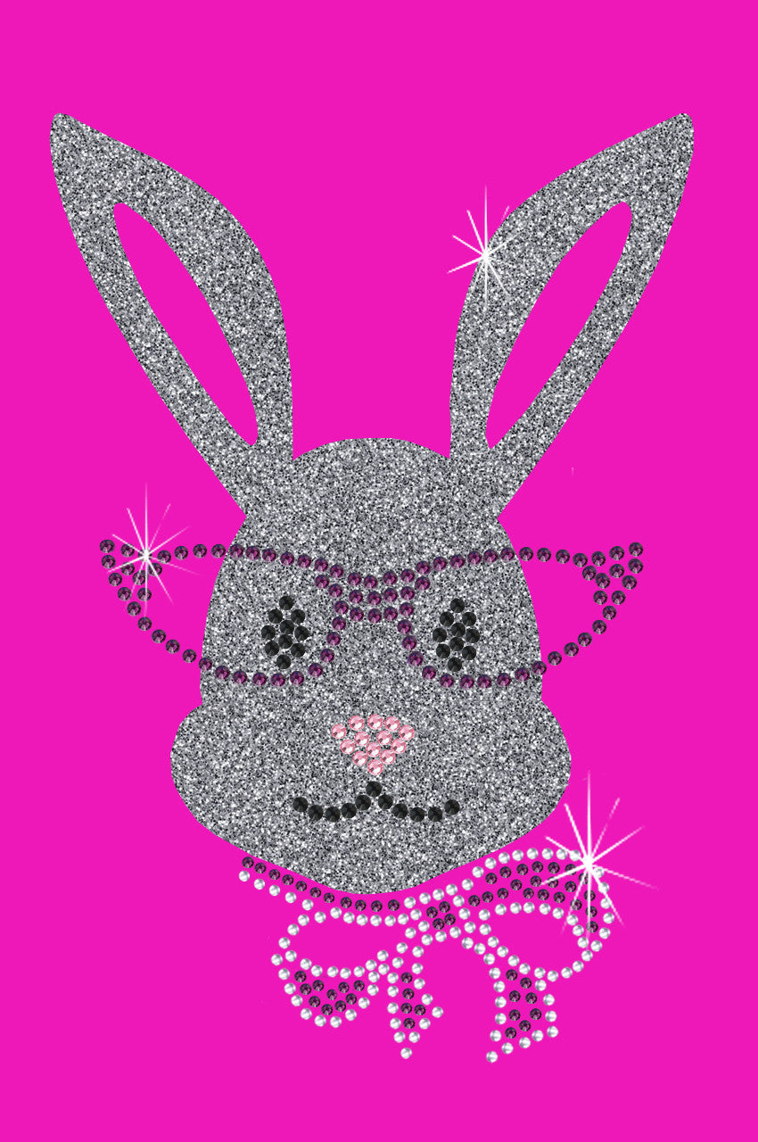 Girl Bunny with Glasses and Bow - Women's Tee