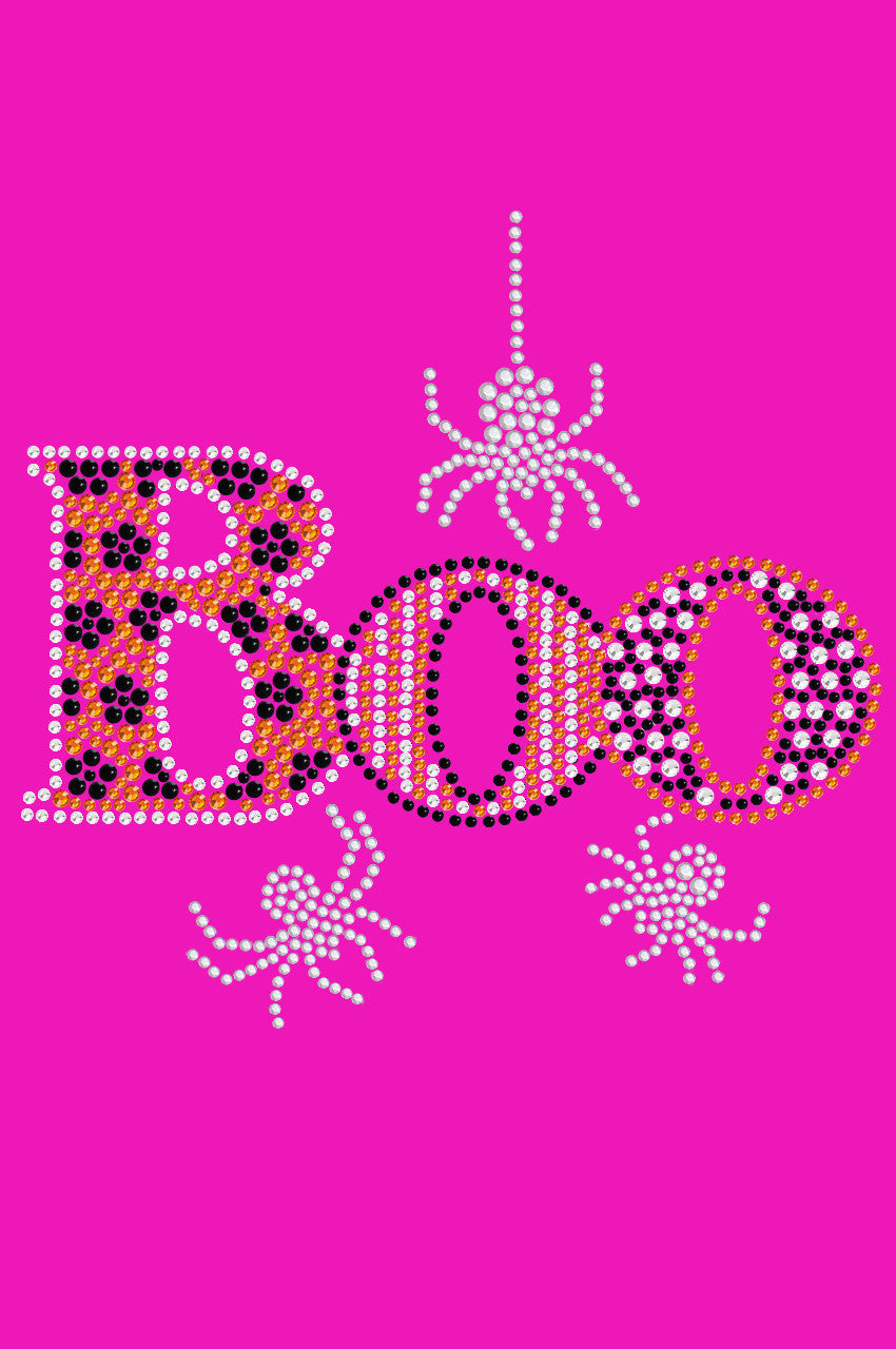 Boo with Silver Spiders - Womens T-shirt